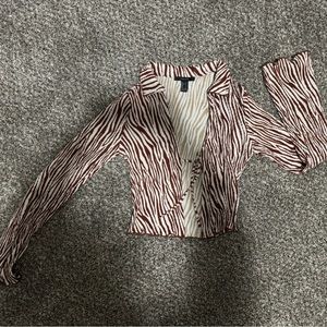 Forever 21 Zebra Long Sleeve